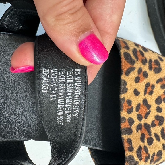 Daisy Fuentes Women’s Platform Chunky Sandals 8.5 Leopard Black Adjustable Shoes - Picture 9 of 9